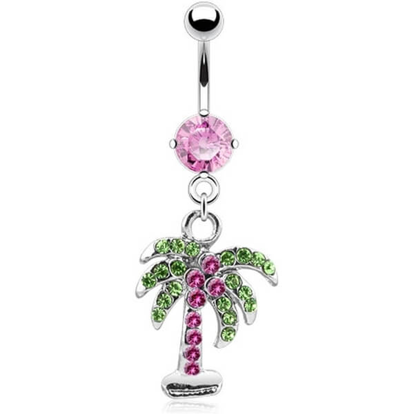Bauchnabelpiercing Palme beweglich Zirkonia - Image 3