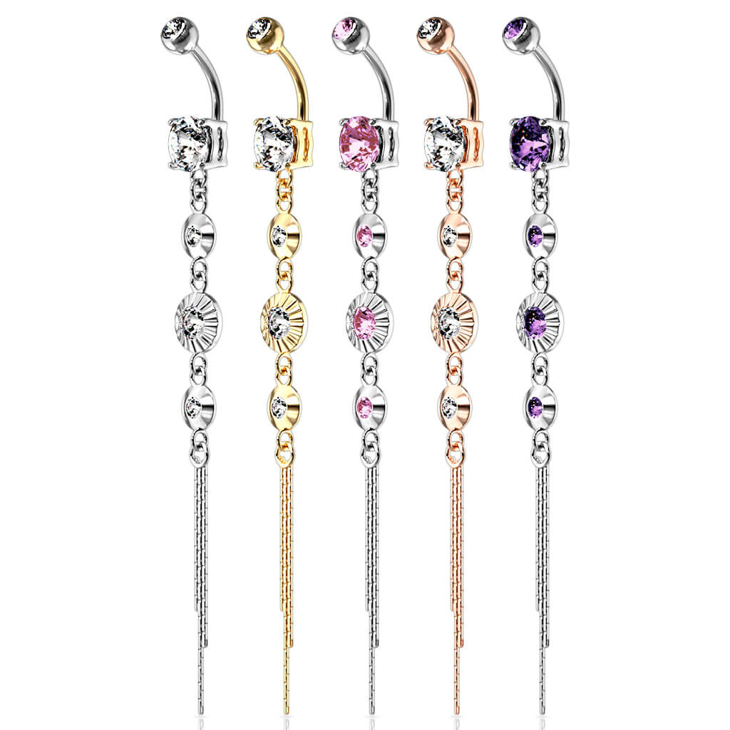Bauchnabelpiercing 4 Zirkonia beweglich - Image 5