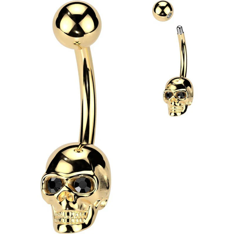 Bauchnabelpiercing Totenkopf - Image 3