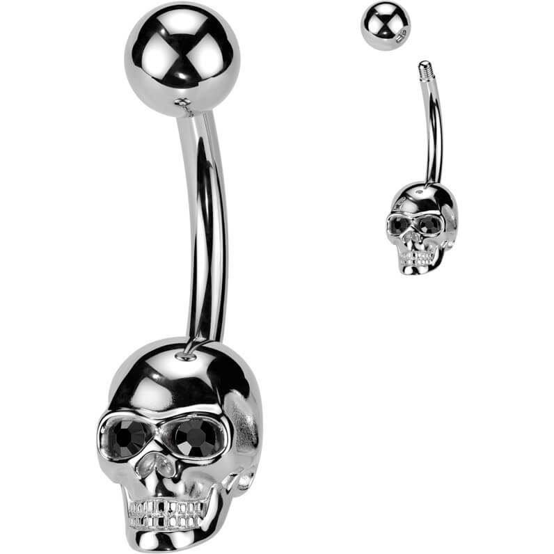 Bauchnabelpiercing Totenkopf - Image 4