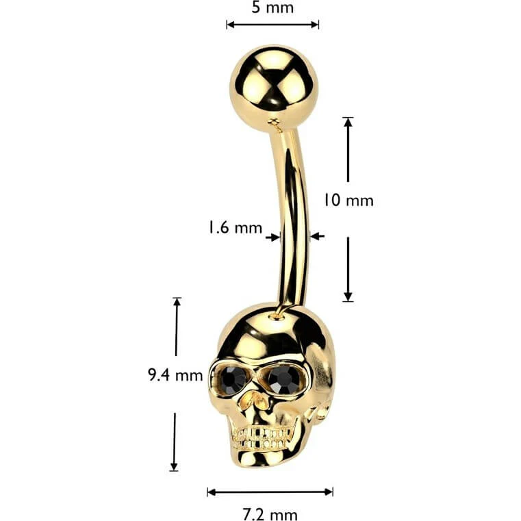 Bauchnabelpiercing Totenkopf - Image 5