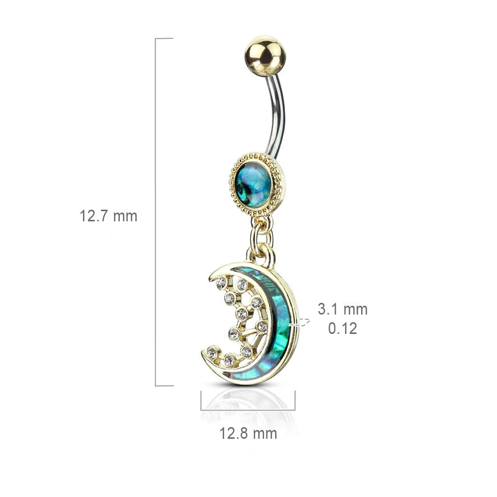Bauchnabelpiercing Mond beweglich Zirkonia - Image 3