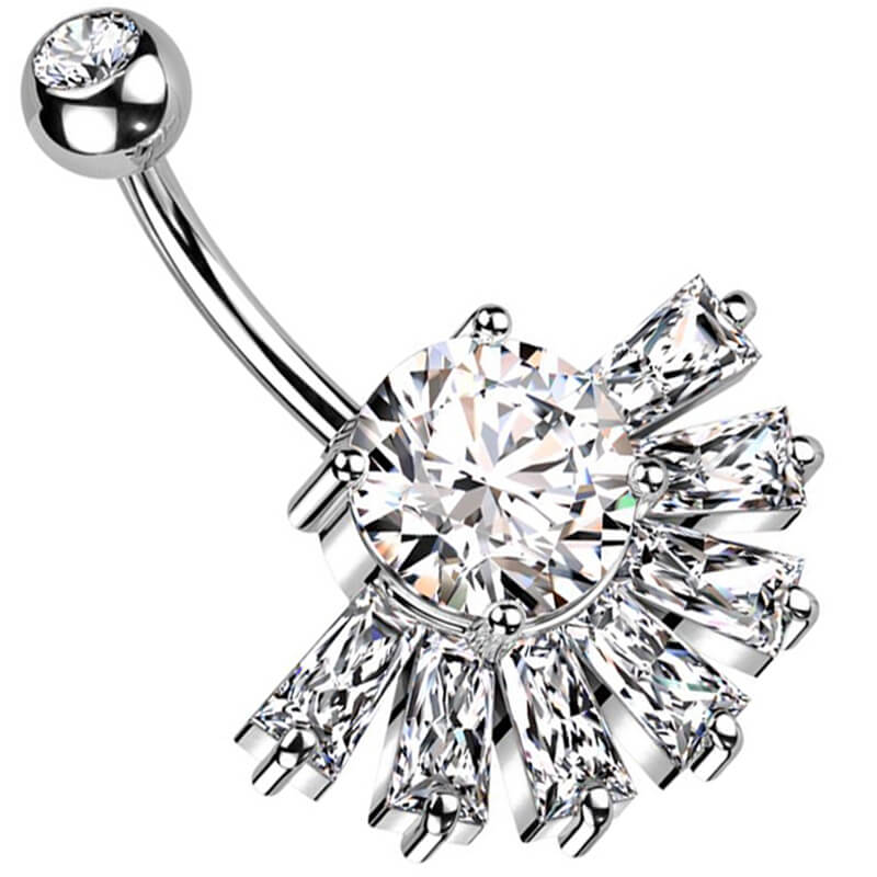 Bauchnabelpiercing Fächer Zirkonia