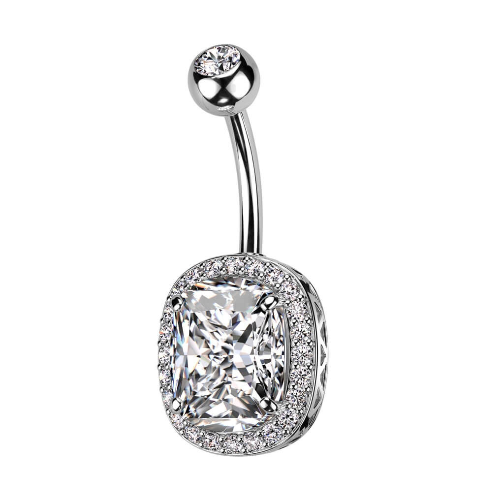 Bauchnabelpiercing Oval Zirkonia - Image 2