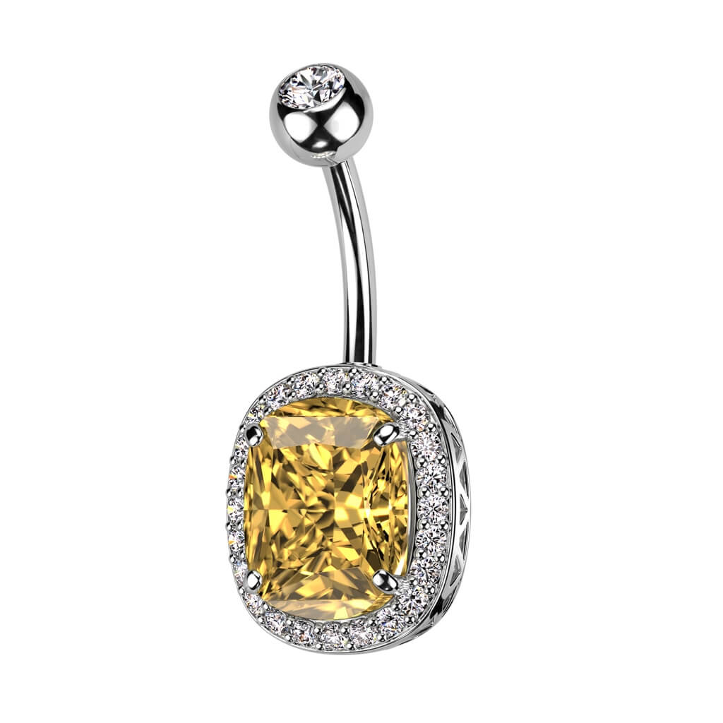 Bauchnabelpiercing Oval Zirkonia - Image 4
