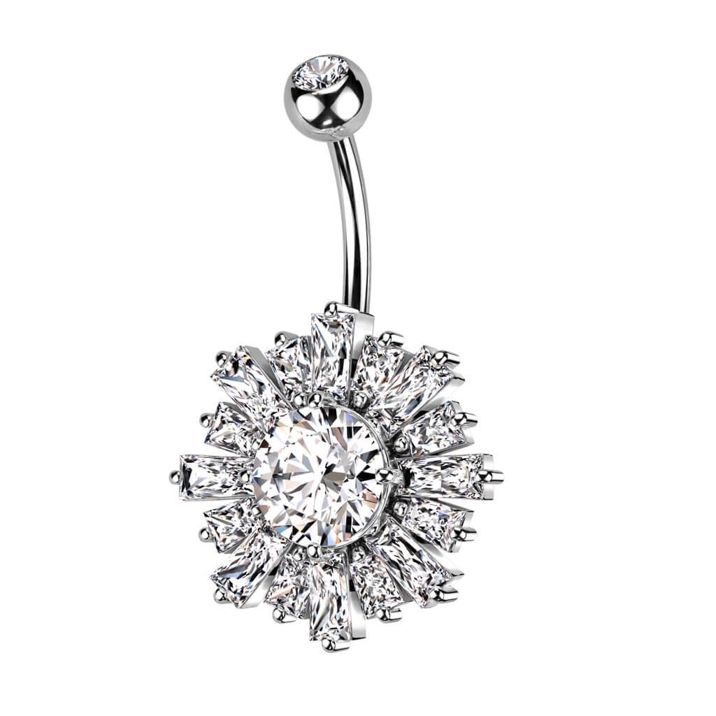Bauchnabelpiercing Sonne Zirkonia - Image 2
