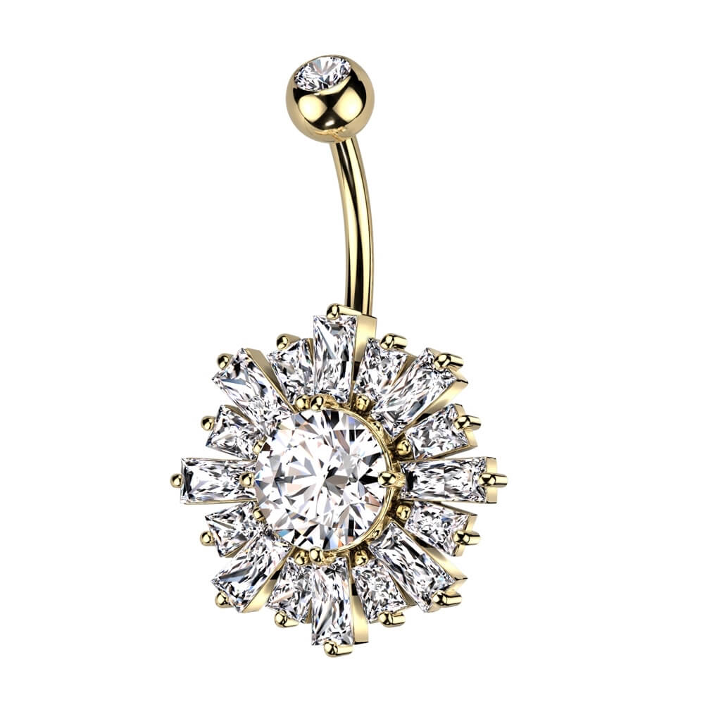 Bauchnabelpiercing Sonne Zirkonia - Image 3