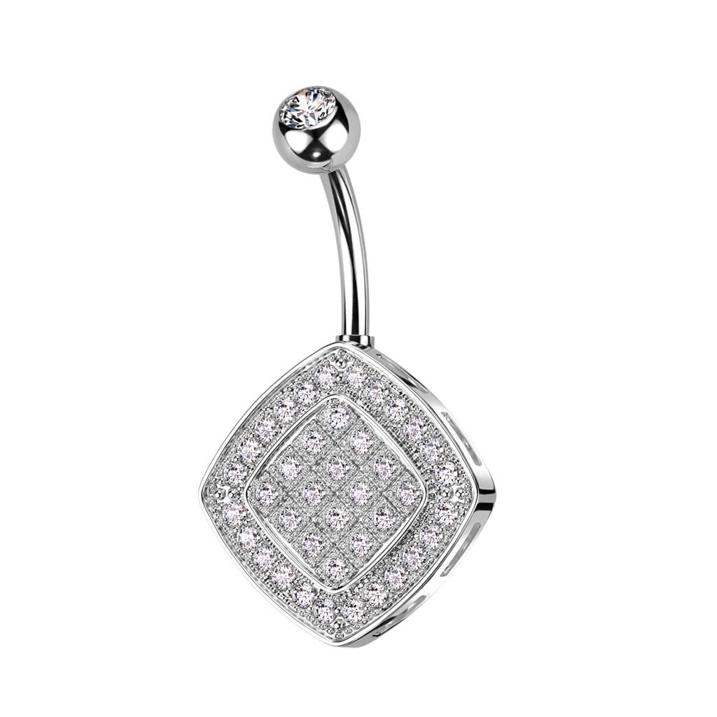 Bauchnabelpiercing Quadrat Zirkonia - Image 2