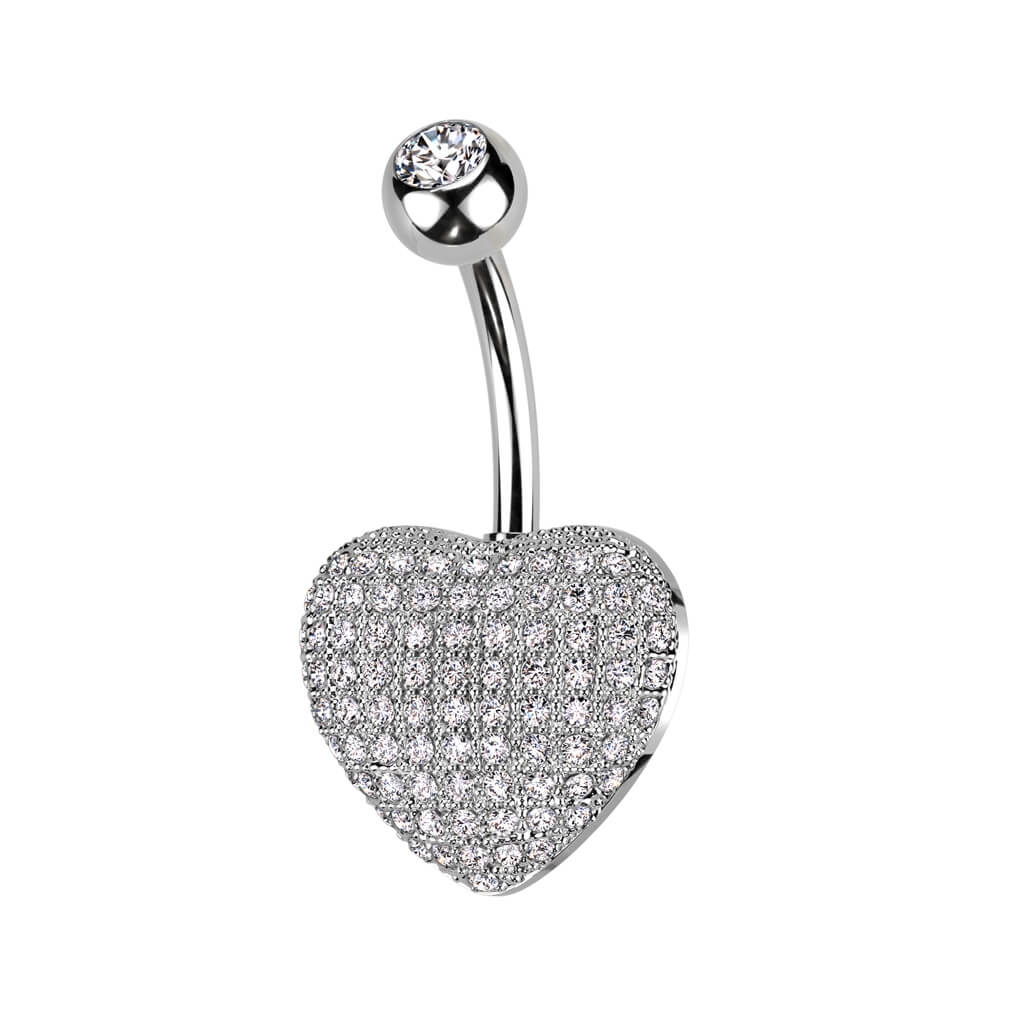 Bauchnabelpiercing Herz Zirkonia - Image 2