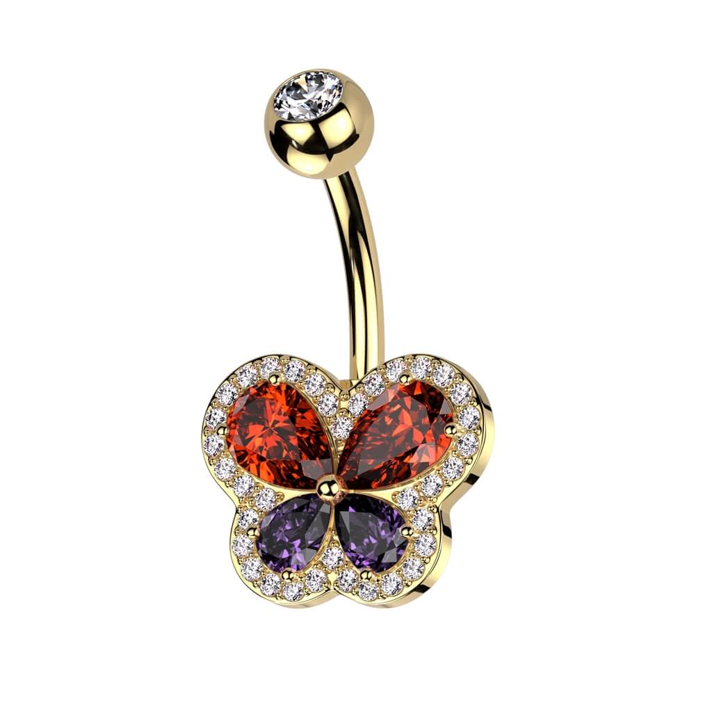 Bauchnabelpiercing Schmetterling Zirkonia - Image 2