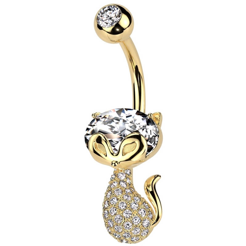 Bauchnabelpiercing Katze Zirkonia - Image 4