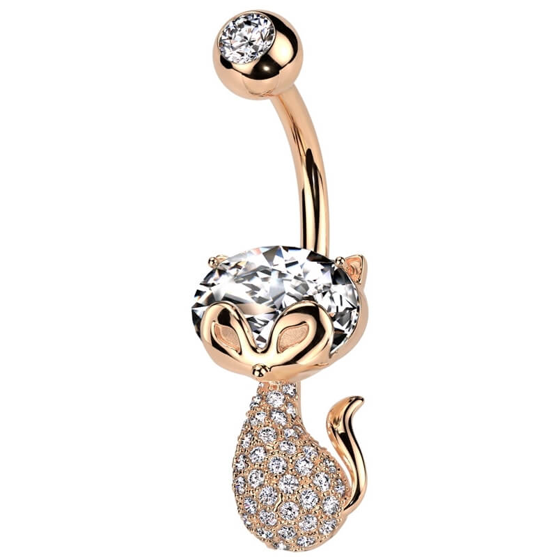 Bauchnabelpiercing Katze Zirkonia - Image 5