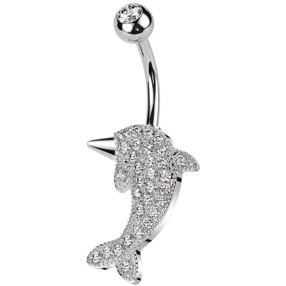 Bauchnabelpiercing Delfin Zirkonia - Image 3