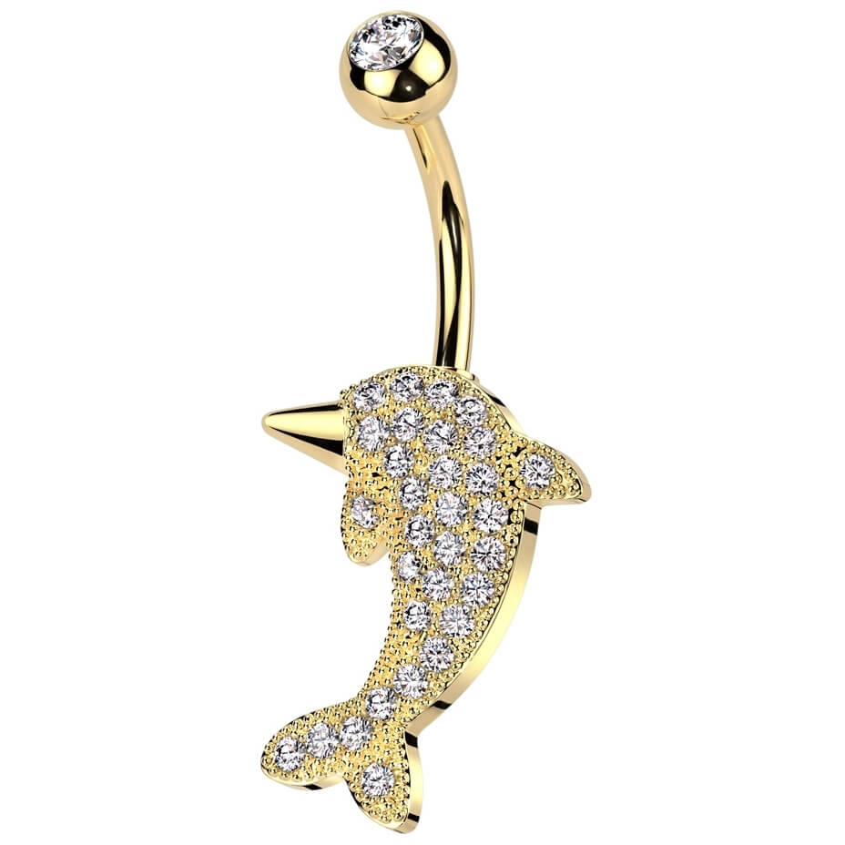 Bauchnabelpiercing Delfin Zirkonia - Image 4