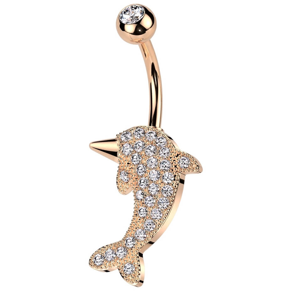 Bauchnabelpiercing Delfin Zirkonia - Image 5