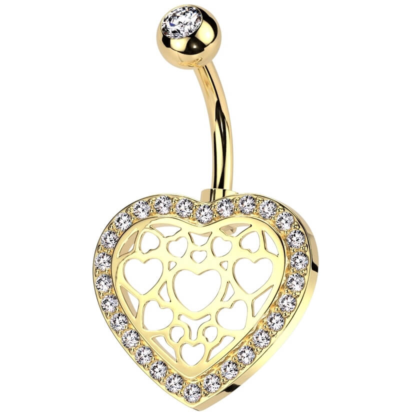 Bauchnabelpiercing Herz Zirkonia - Image 4