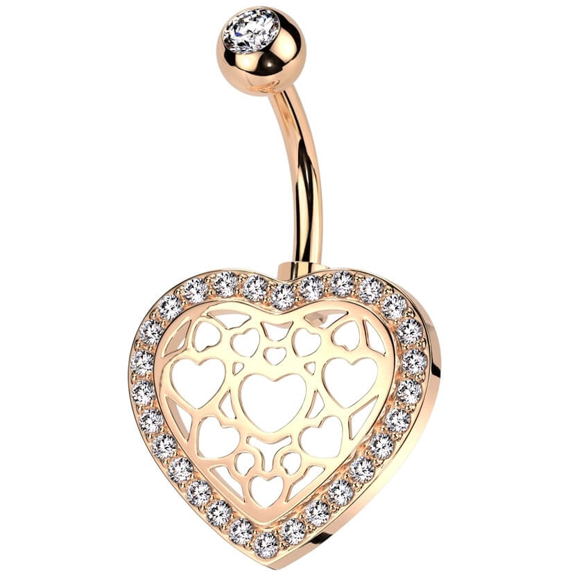 Bauchnabelpiercing Herz Zirkonia - Image 5