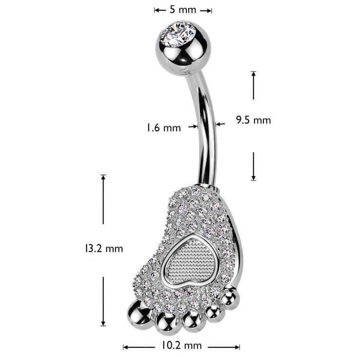 Bauchnabelpiercing Baby Fuss Zirkonia - Image 2