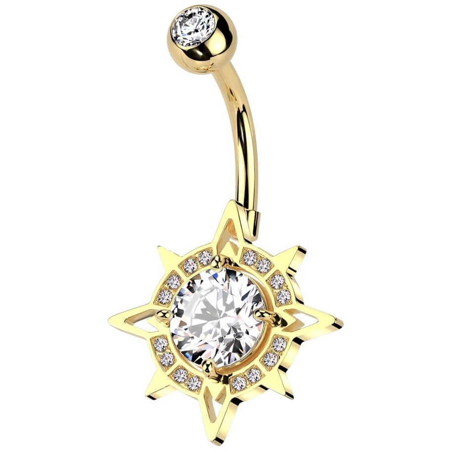 Bauchnabelpiercing Kompass Zirkonia - Image 4