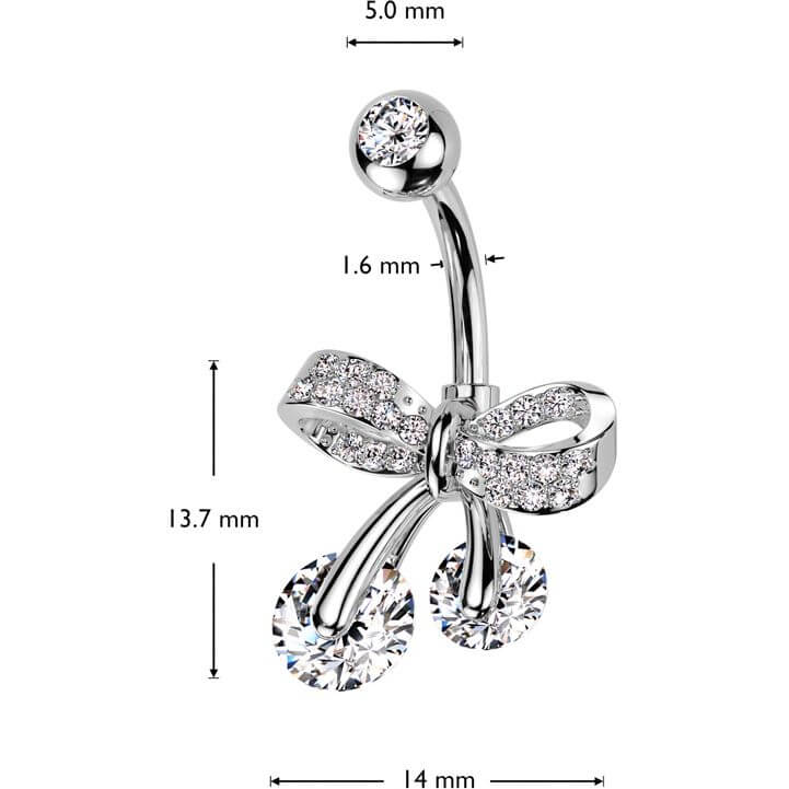 Bauchnabelpiercing Schlaufe Zirkonia - Image 2