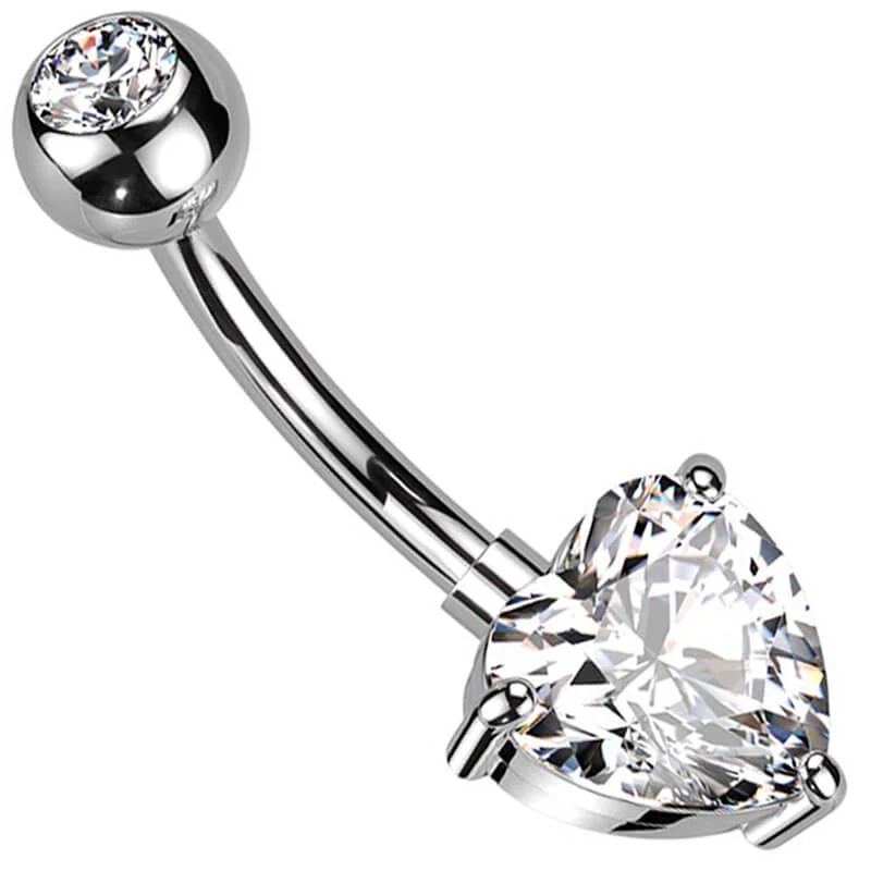 Bauchnabelpiercing Herz Zirkonia