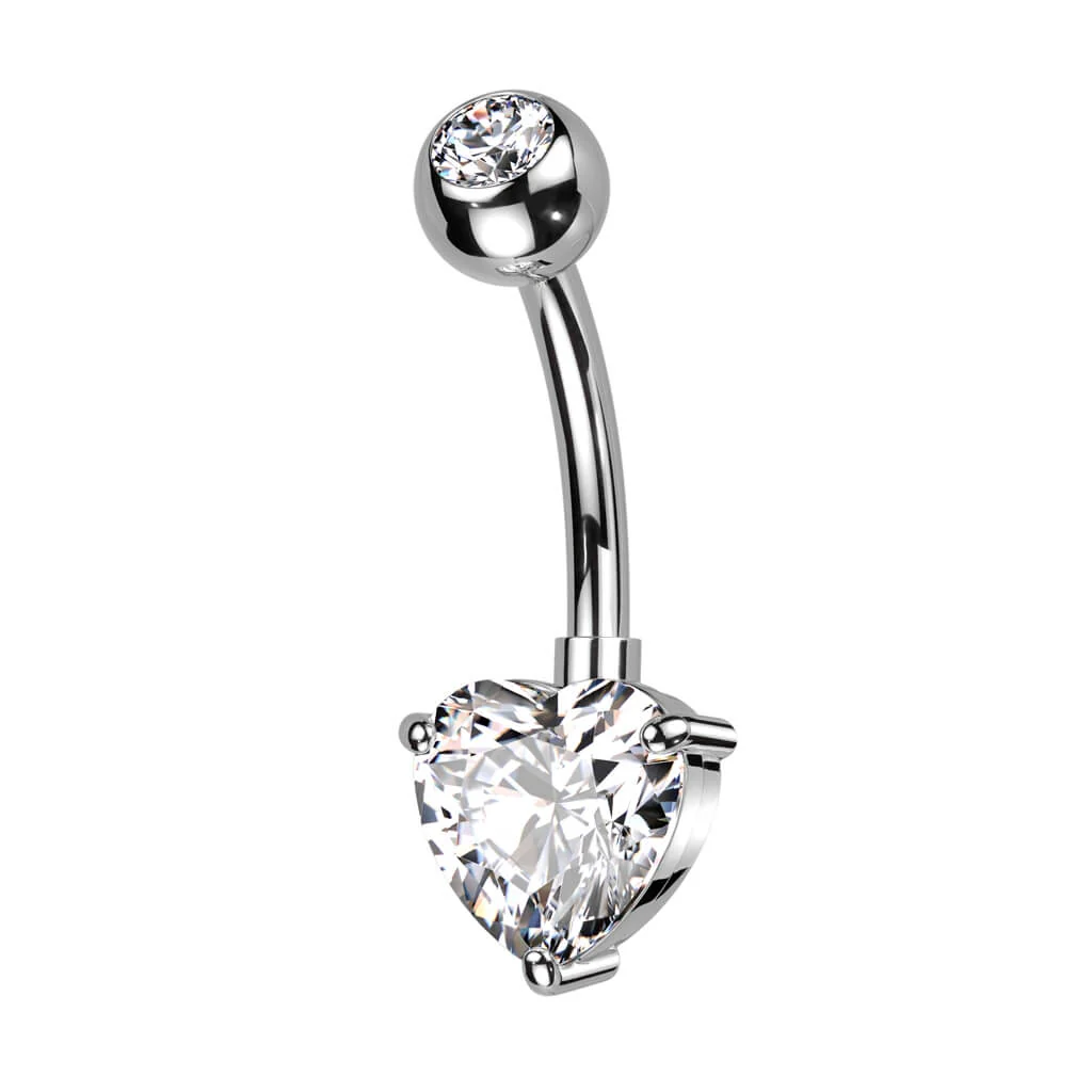 Bauchnabelpiercing Herz Zirkonia - Image 2