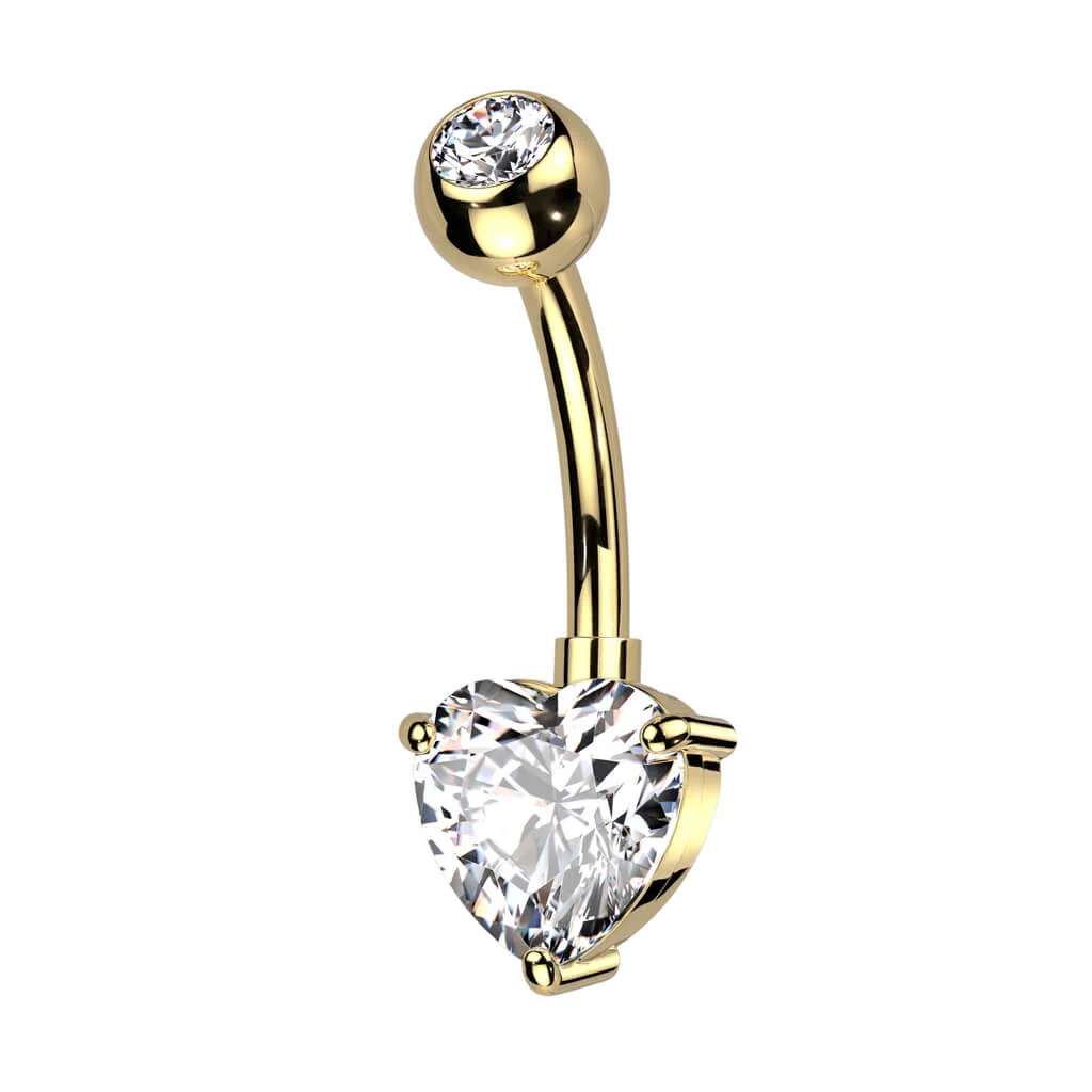 Bauchnabelpiercing Herz Zirkonia - Image 3