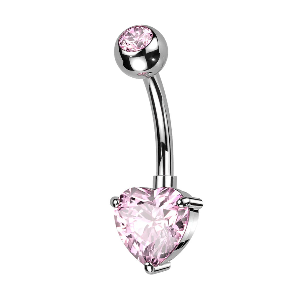 Bauchnabelpiercing Herz Zirkonia - Image 4
