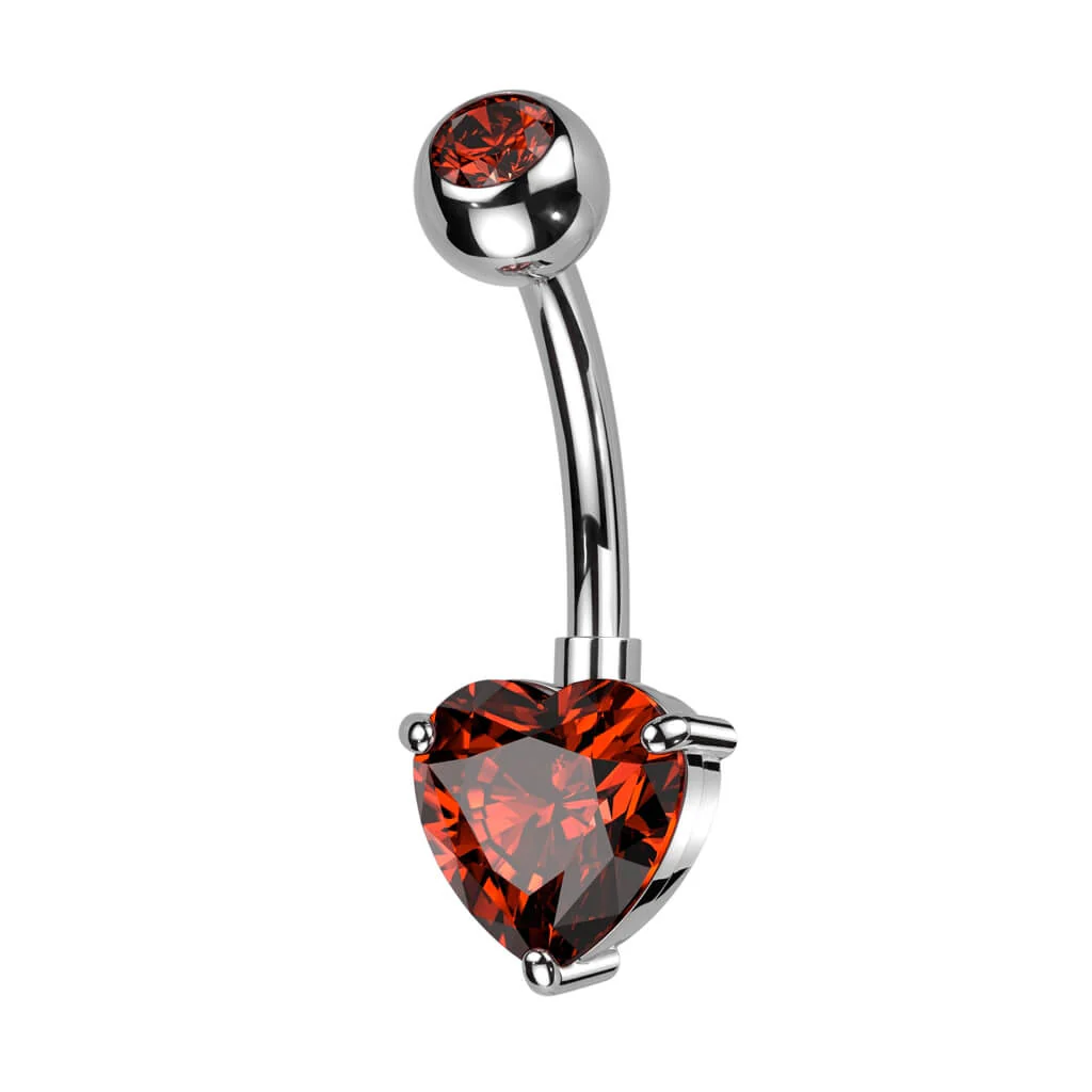 Bauchnabelpiercing Herz Zirkonia - Image 5