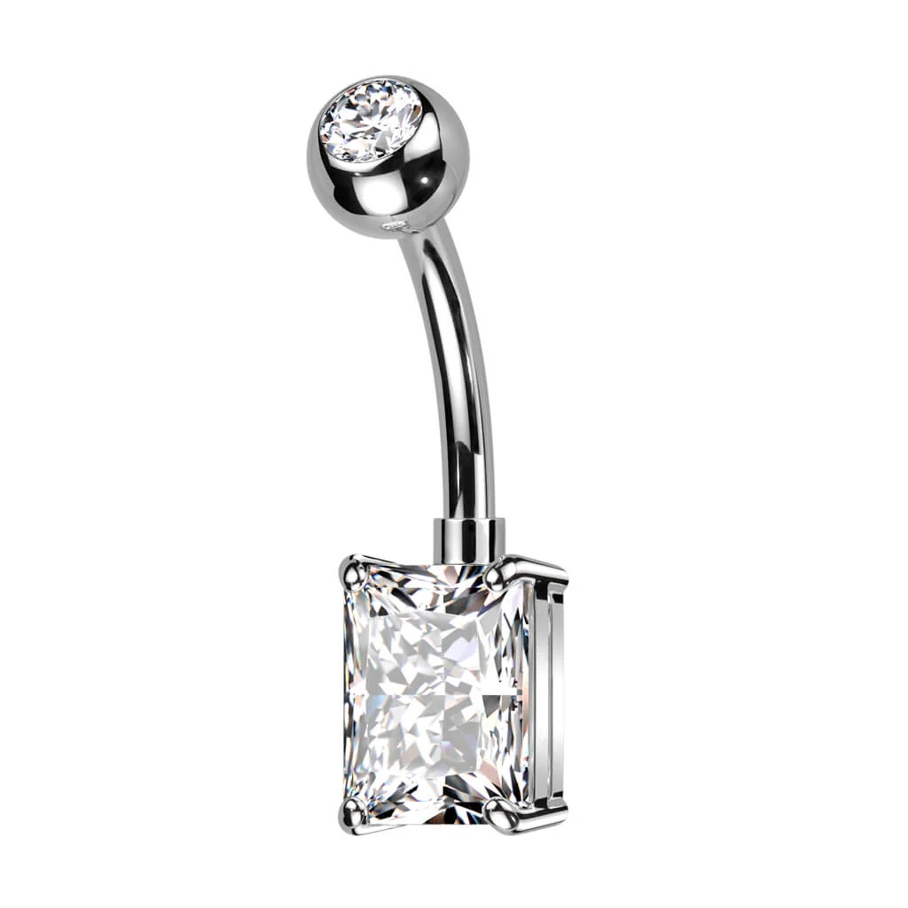 Bauchnabelpiercing Rechteck Zirkonia - Image 2