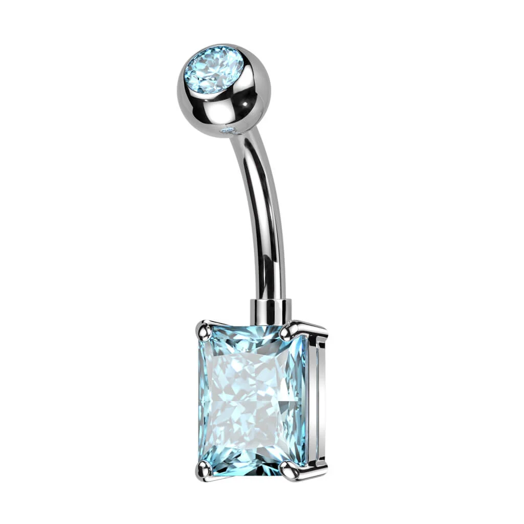 Bauchnabelpiercing Rechteck Zirkonia - Image 4