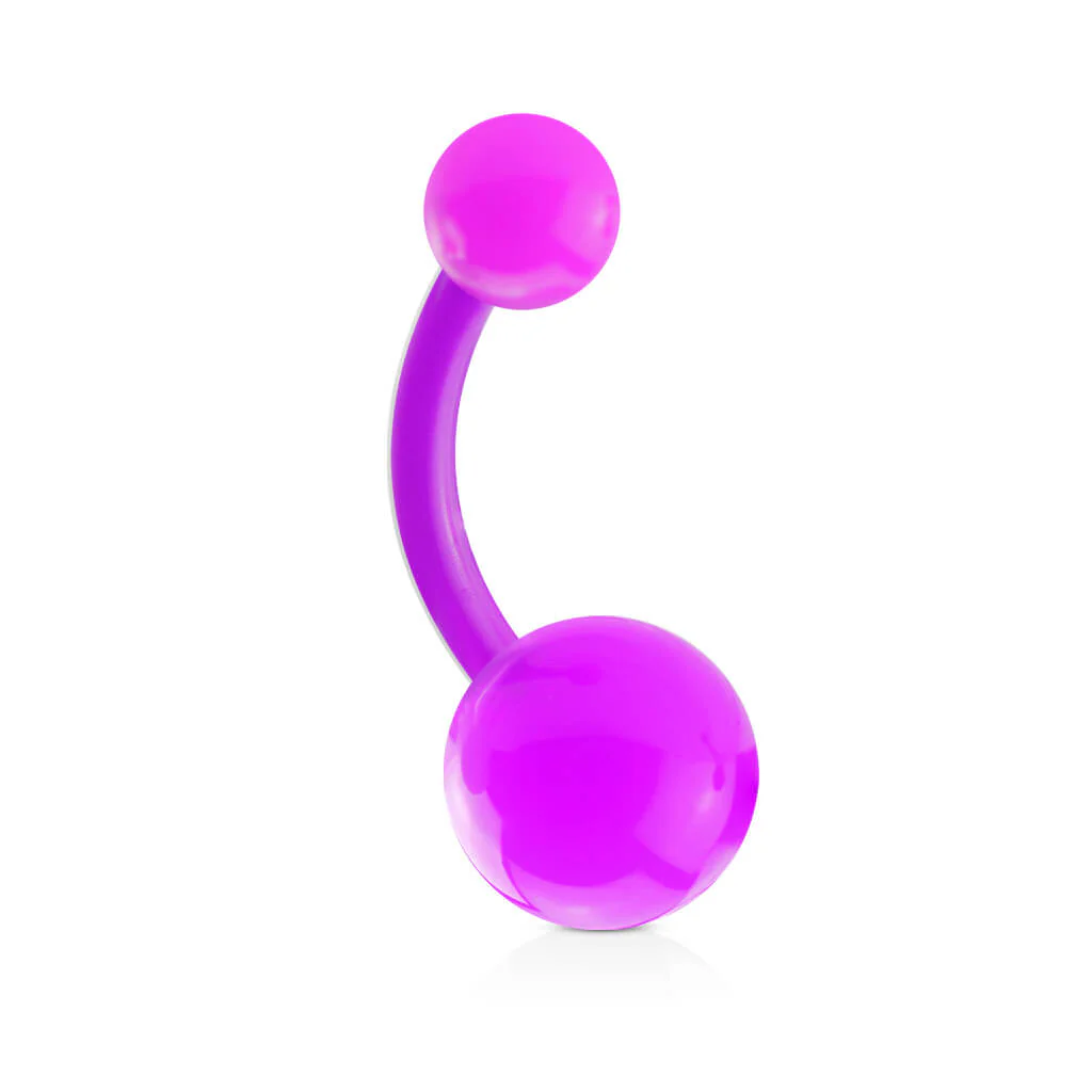 Bauchnabelpiercing Acryl einfarbig Kugel - Image 2