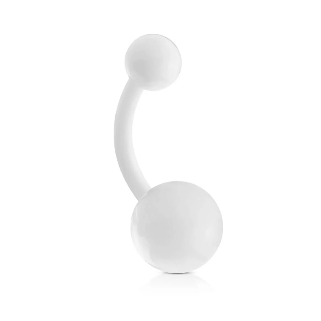 Bauchnabelpiercing Acryl einfarbig Kugel - Image 9
