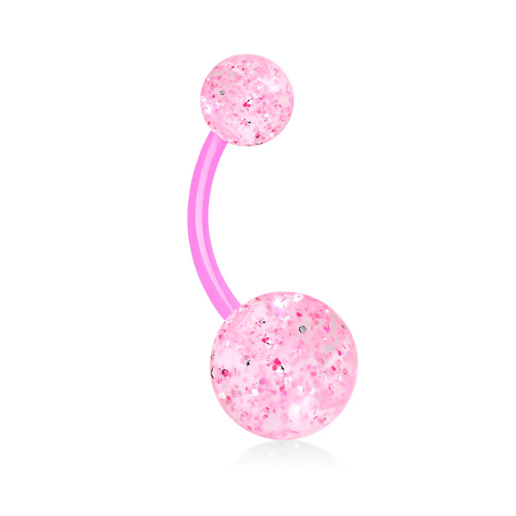 Bauchnabelpiercing Acryl Ultra Glitzer Kugel - Image 10