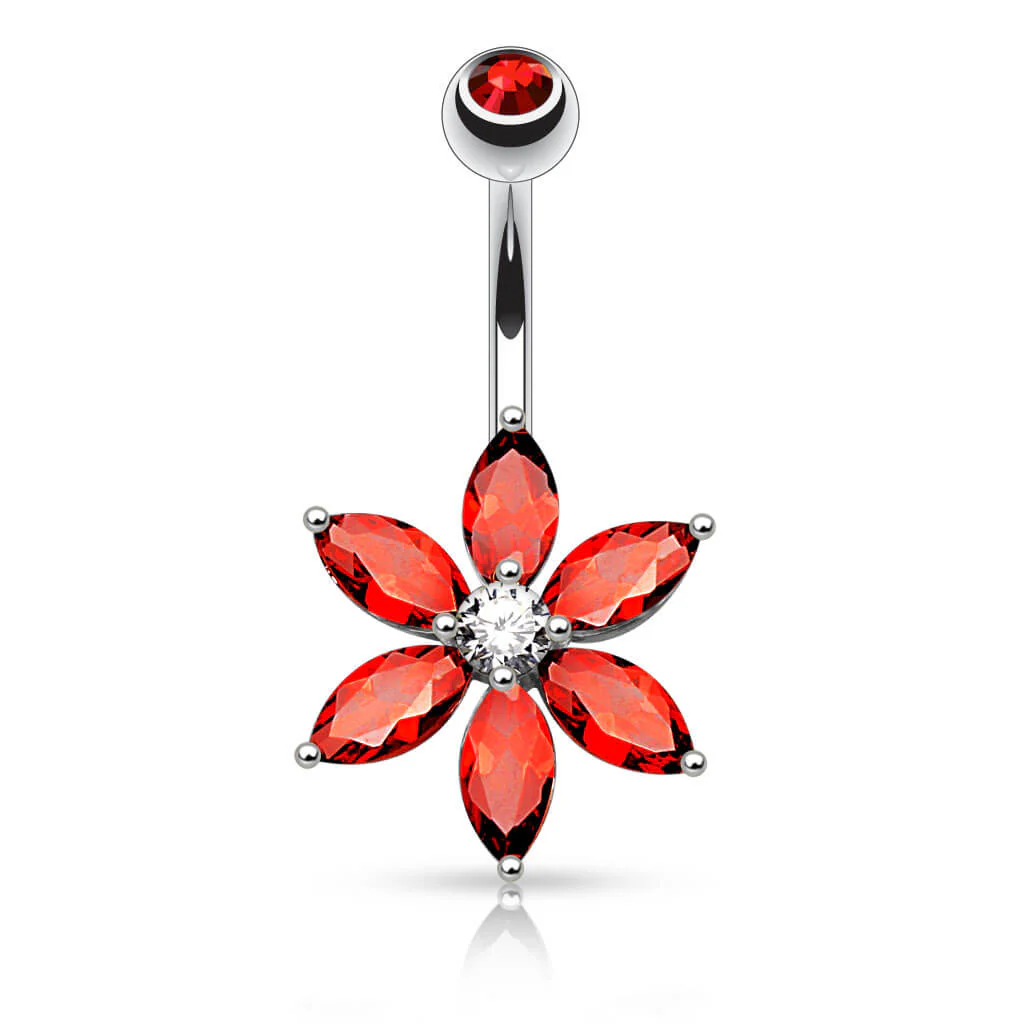 Bauchnabelpiercing Blume Zirkonia - Image 5