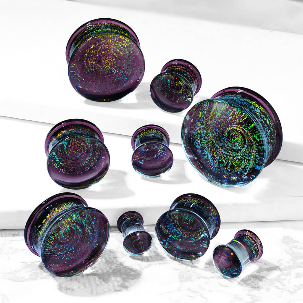 Glas Plug Galaxie Wirbel Glas - Image 4