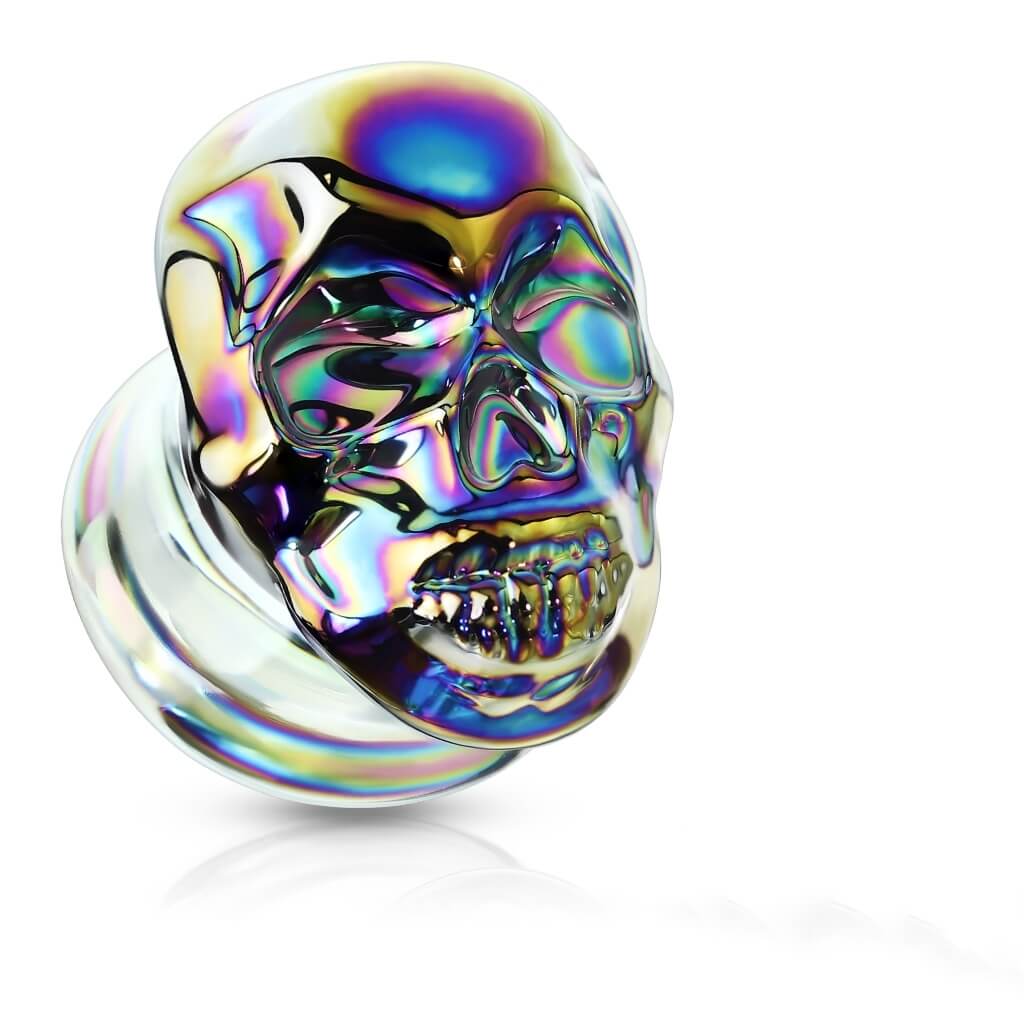 Glas Plug Totenkopf Glas - Image 4