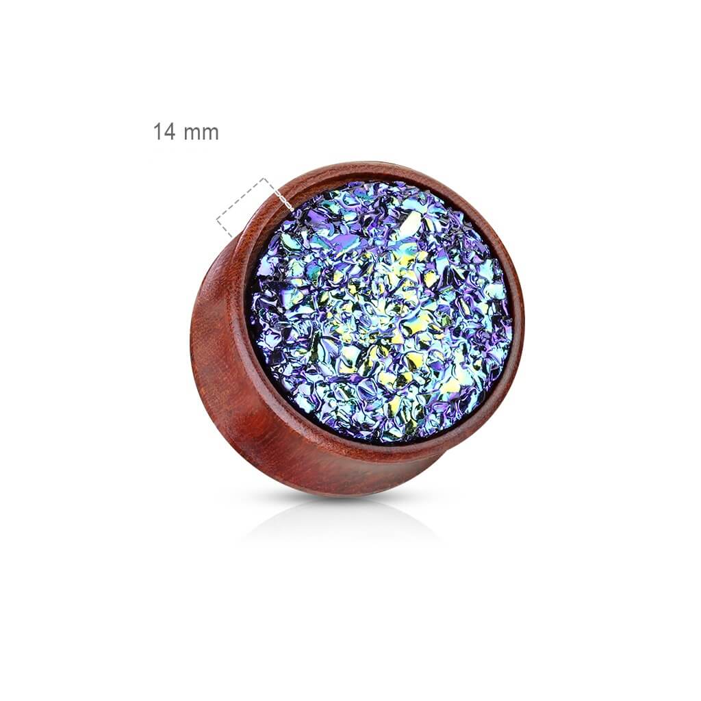 Plug Druzy Stein Holz - Image 2
