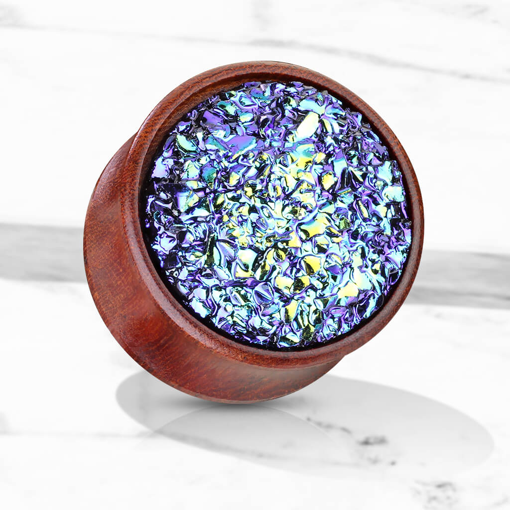 Plug Druzy Stein Holz - Image 3