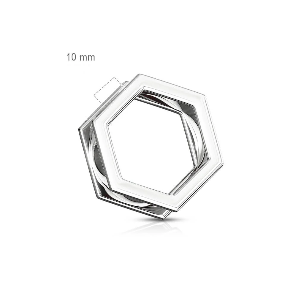 Tunnel Hexagon Silber - Image 2