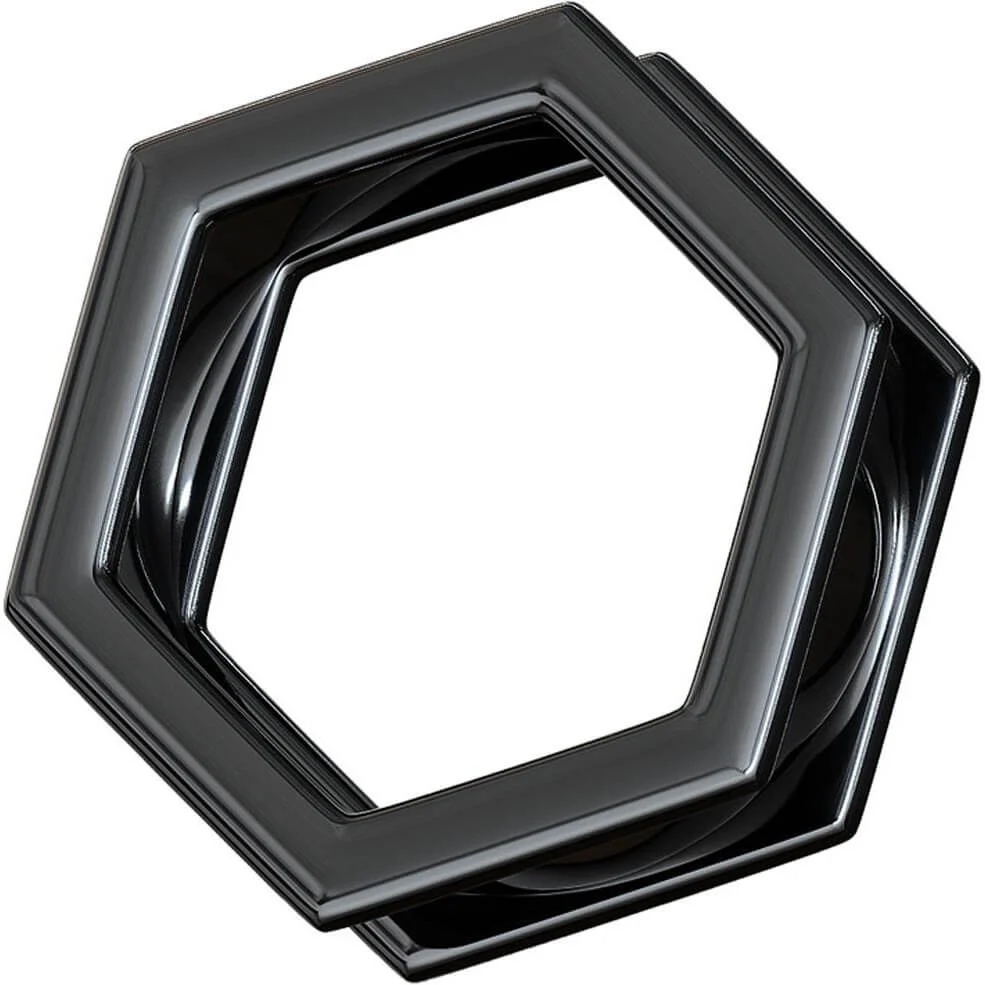 Tunnel Hexagon Schwarz