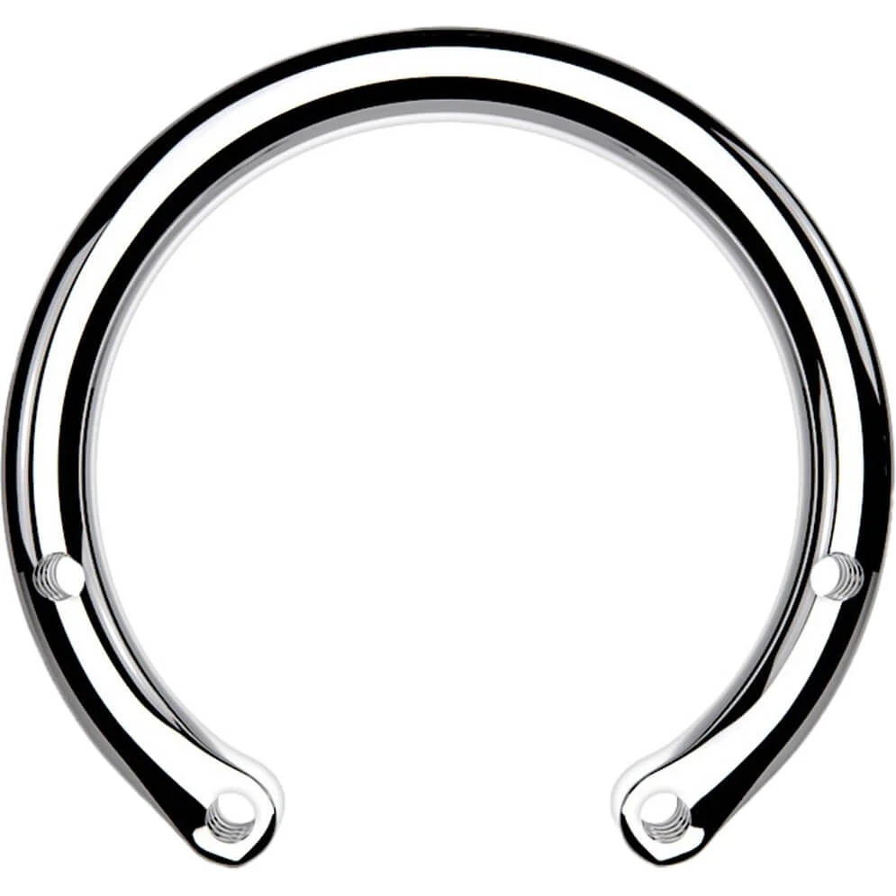 Titan Basis Stab halber Ring mit 4 Gewinde Innengewinde