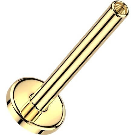 Titan Labret Gold PVD 4mm Basis Innengewinde