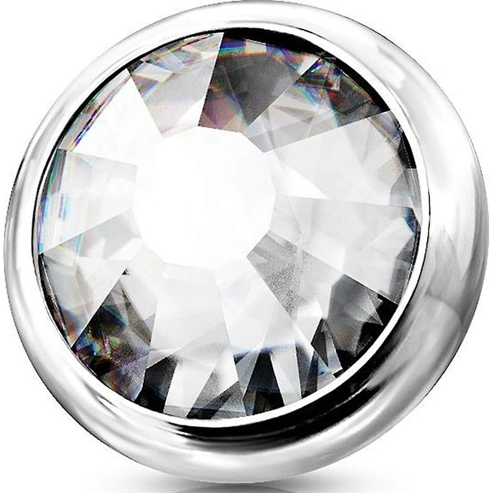 Top Top Flach Zirkonia Rund Innengewinde