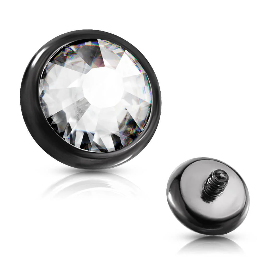 Top Top Flach Zirkonia Rund Innengewinde - Image 12