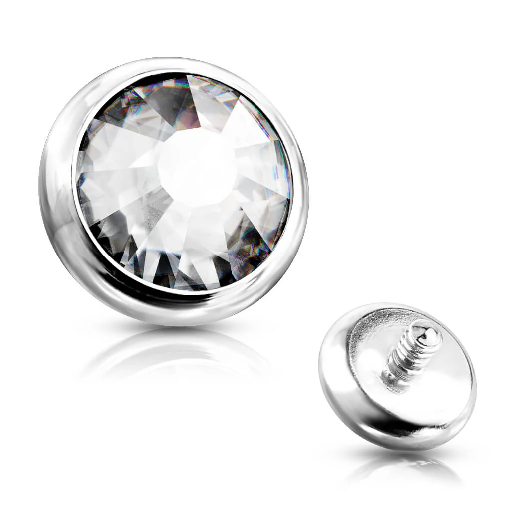Top Top Flach Zirkonia Rund Innengewinde - Image 7