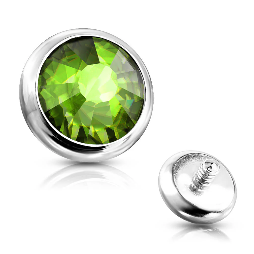 Top Top Flach Zirkonia Rund Innengewinde - Image 9