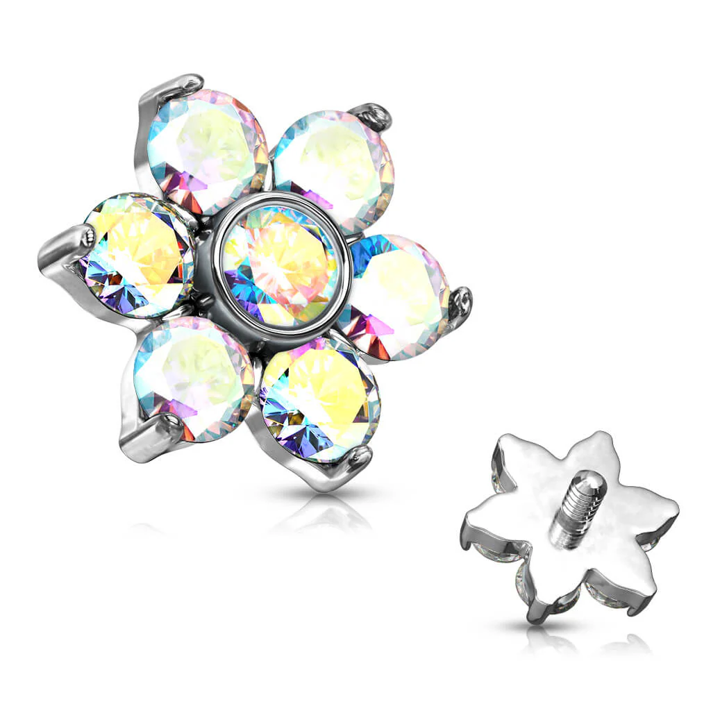 Top Top Blume Zirkonia Innengewinde - Image 2
