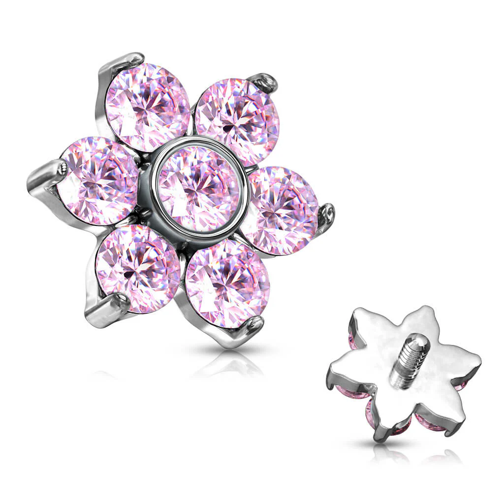 Top Top Blume Zirkonia Innengewinde - Image 6