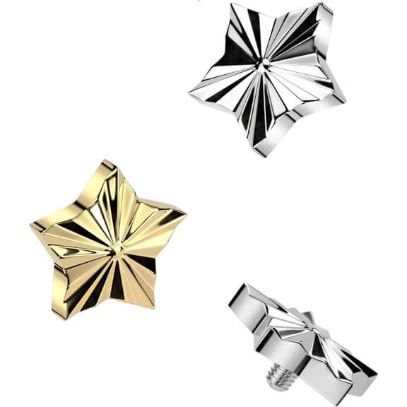 Titan Top Aufsatz Stern Diamantschliff Innengewinde - Image 2